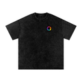 Alpha Crew Snow Washed Oversized Cotton T-Shirt Plain