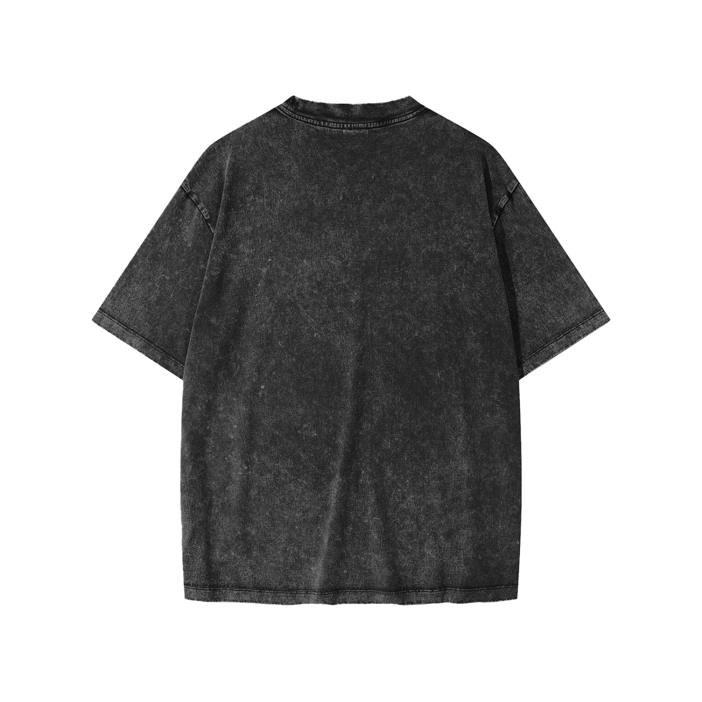 Alpha Crew Youth Standard Snow Washed Tee — back view, snow wash holds up to 12-hour production days.