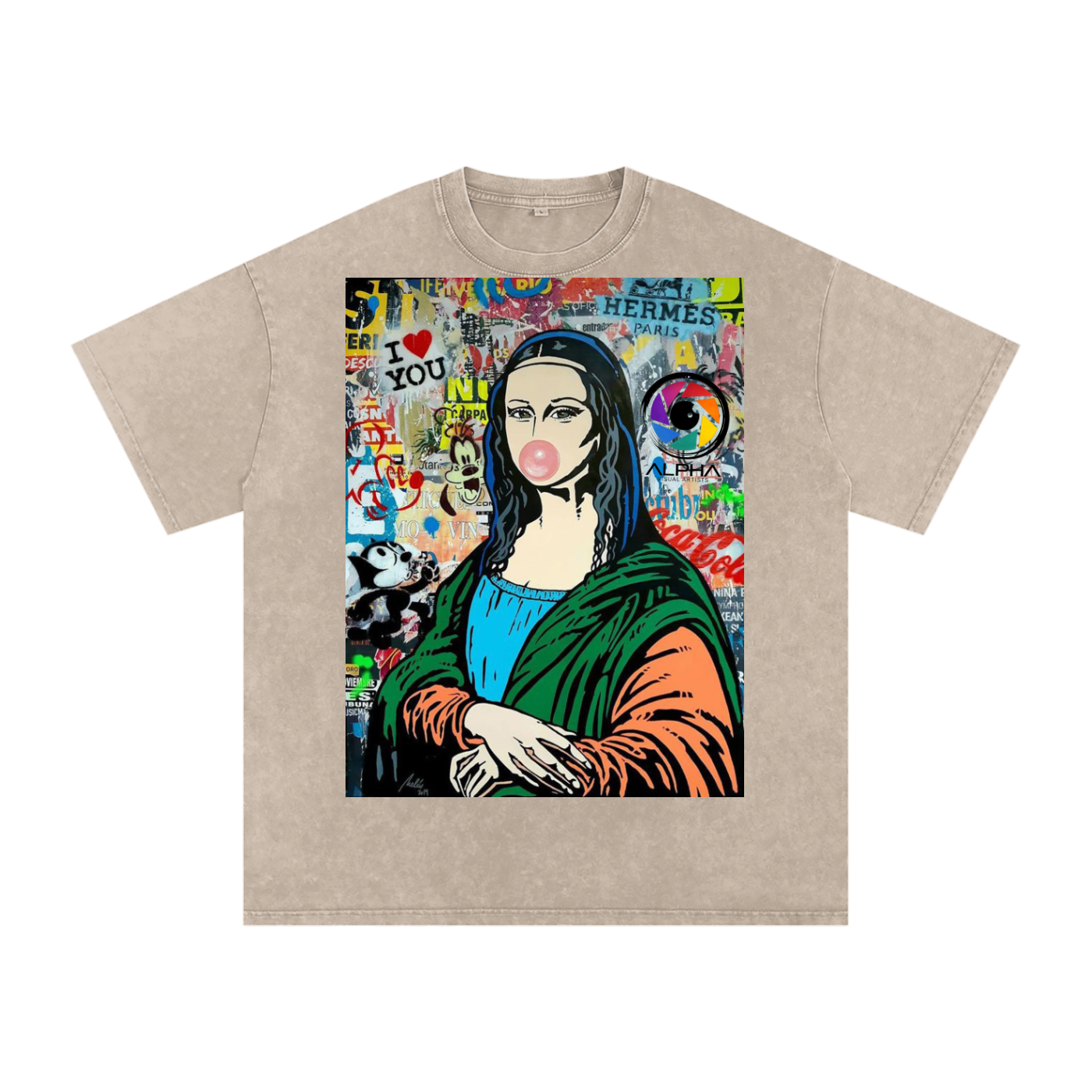 Creative Crew Tee Mona Lisa — on-figure movement shot, flexible drop-shoulder cut for active production work.