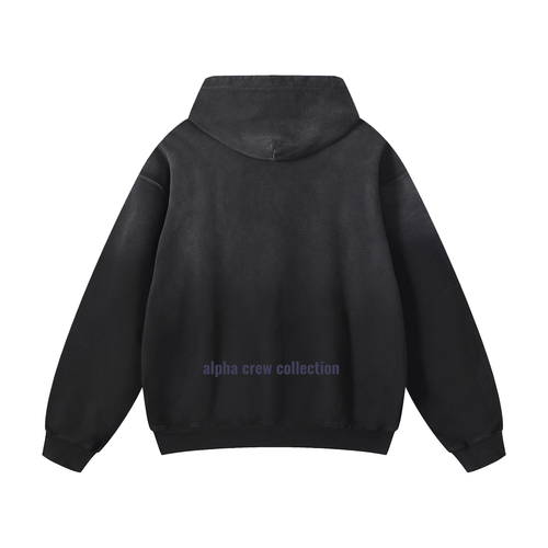 ALPHA CREW HOODIE FADED Heavyweight Sunfade Oversized Hoodie