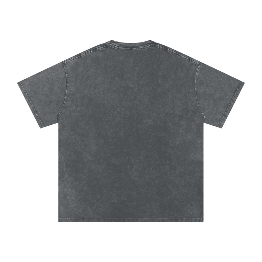 Alpha Crew Snow Washed Oversized Cotton T-Shirt Plain