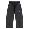 Alpha Crew Operator Snow Wash Drawstring Pants in Black — 100% cotton twill, deep tool pockets, drawstring waist for full range of motion on set.