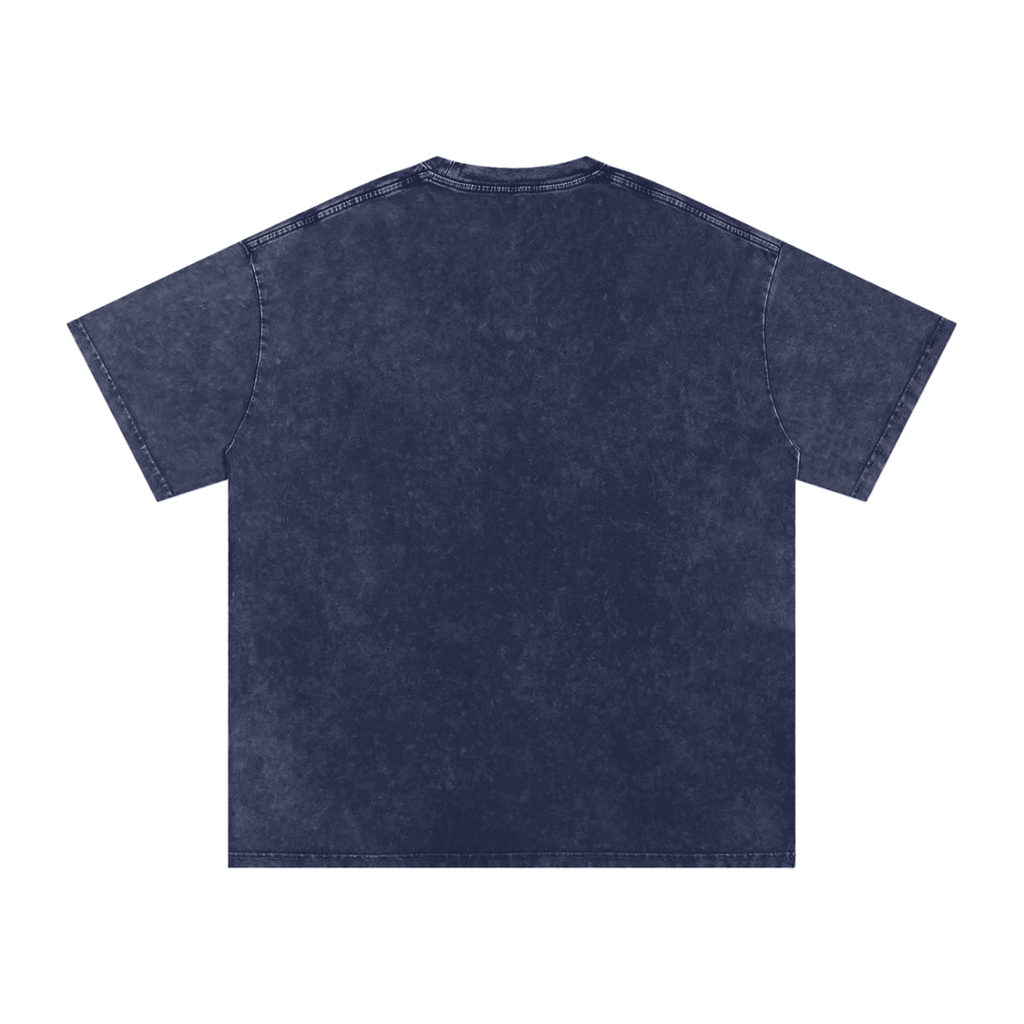 Alpha Crew Snow Washed Oversized Cotton T-Shirt Plain