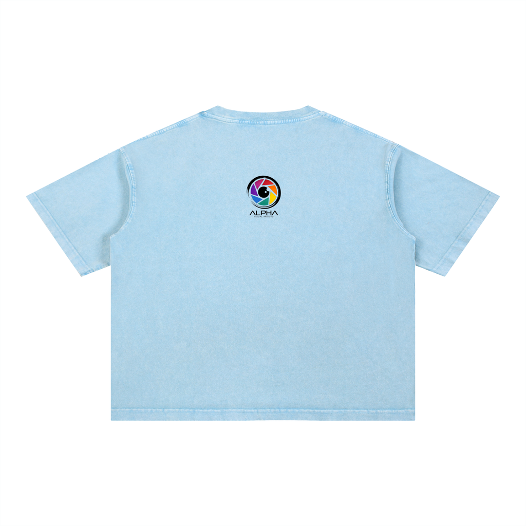 Alpha Visual Artists Made for Creators Tee in pink, oversized boxy cut