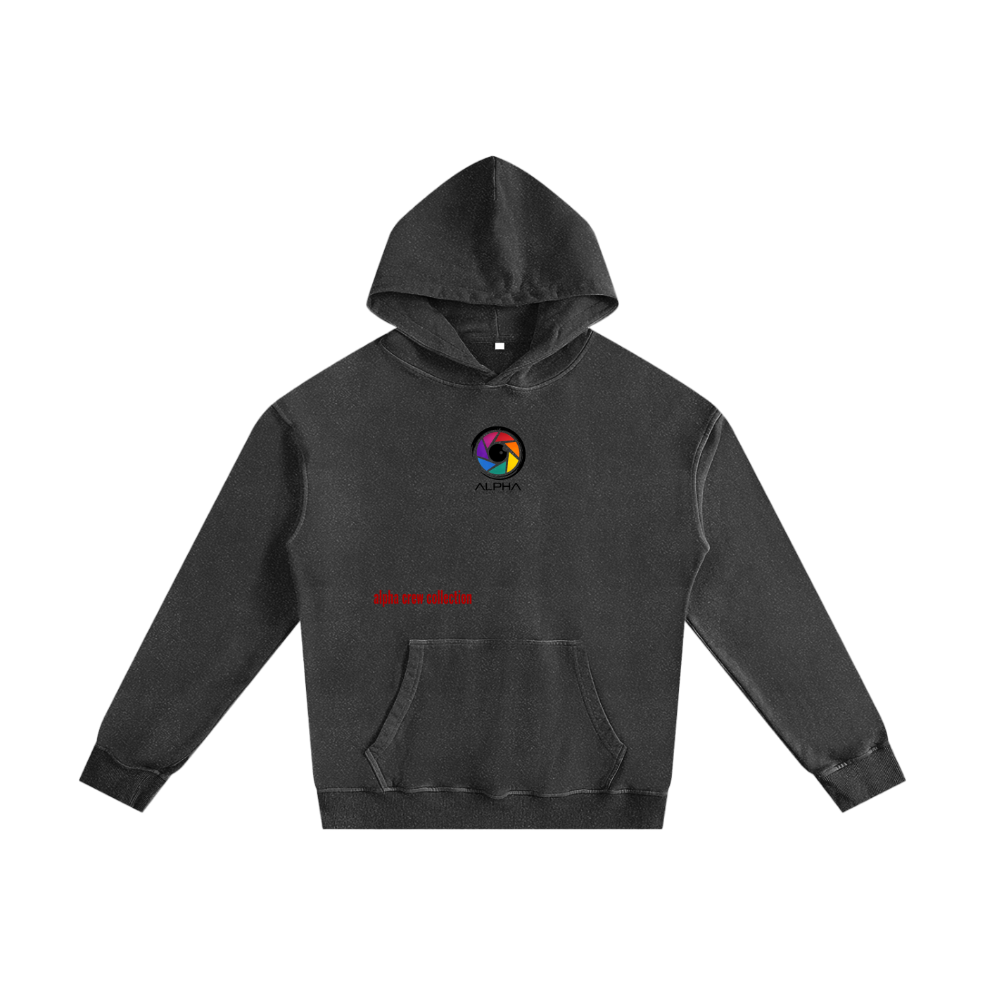 ALPHA VISION Before Noise Hoodie — back view showing Before Noise graphic print, oversized loose fit.