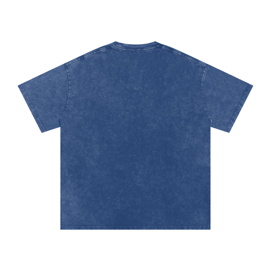 Alpha Crew Snow Washed Oversized Cotton T-Shirt Plain