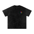 PA in Alpha Visual Artists black galaxy fade oversized tee loading gear between setups