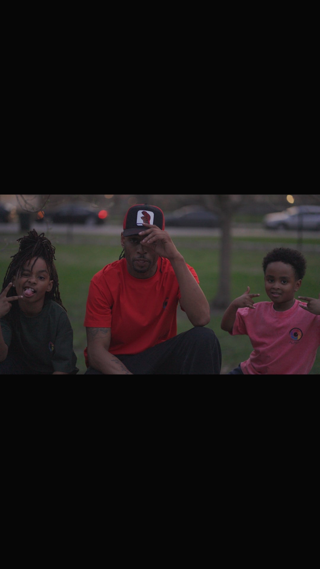 family cinematic park Alpha gear red tee