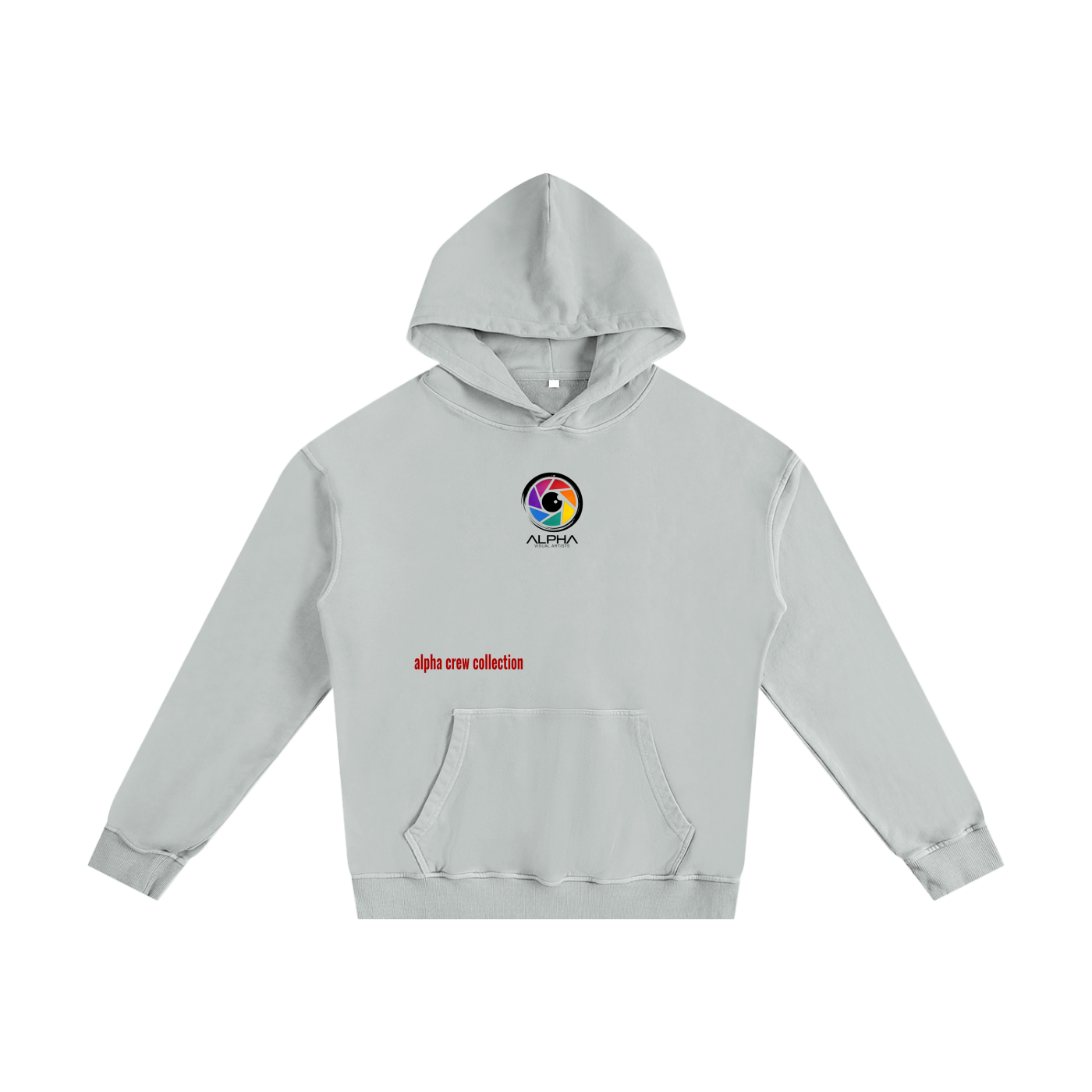 ALPHA VISION Before Noise Hoodie — lifestyle shot worn between takes, director-level energy.