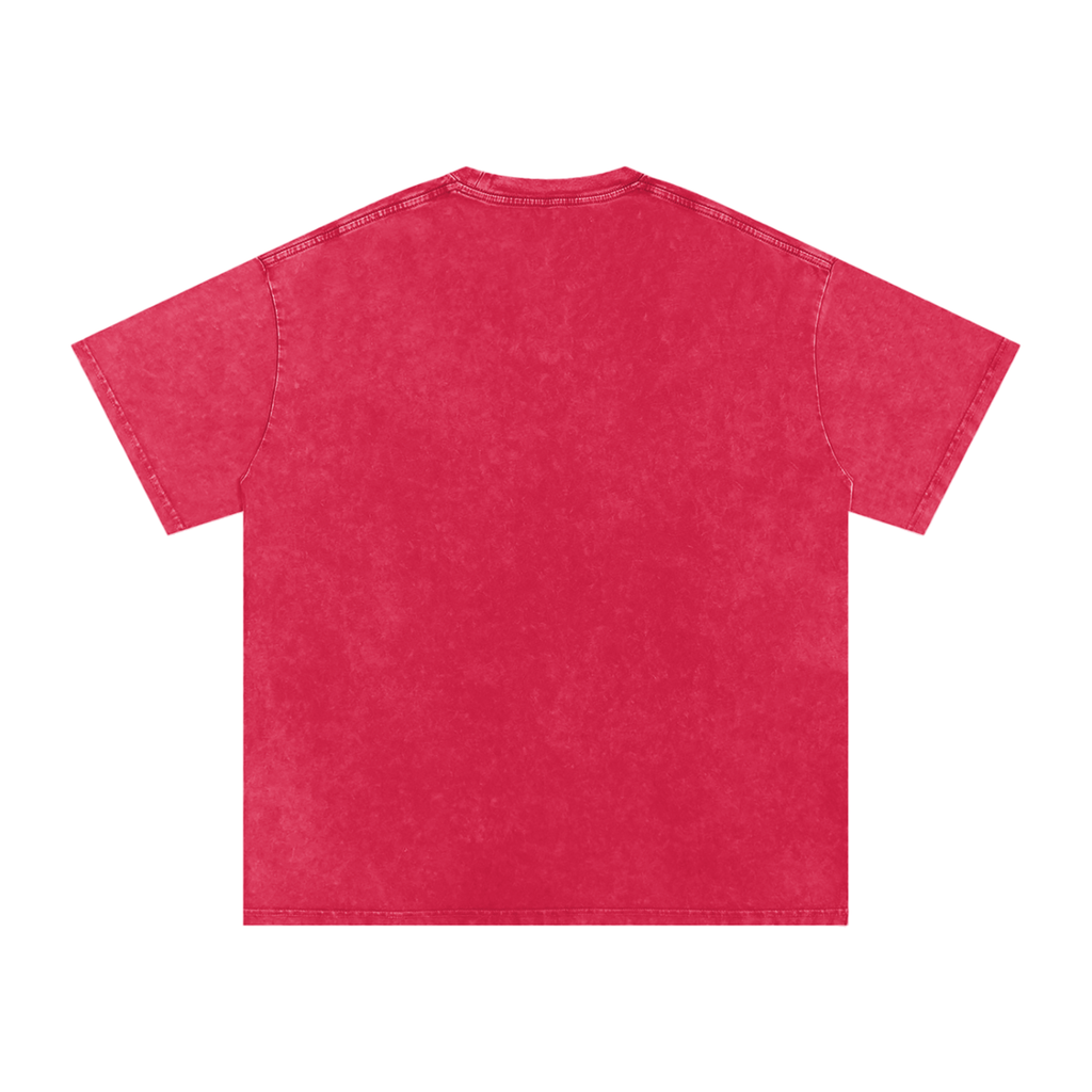 Alpha Crew Snow Washed Oversized Cotton T-Shirt Plain