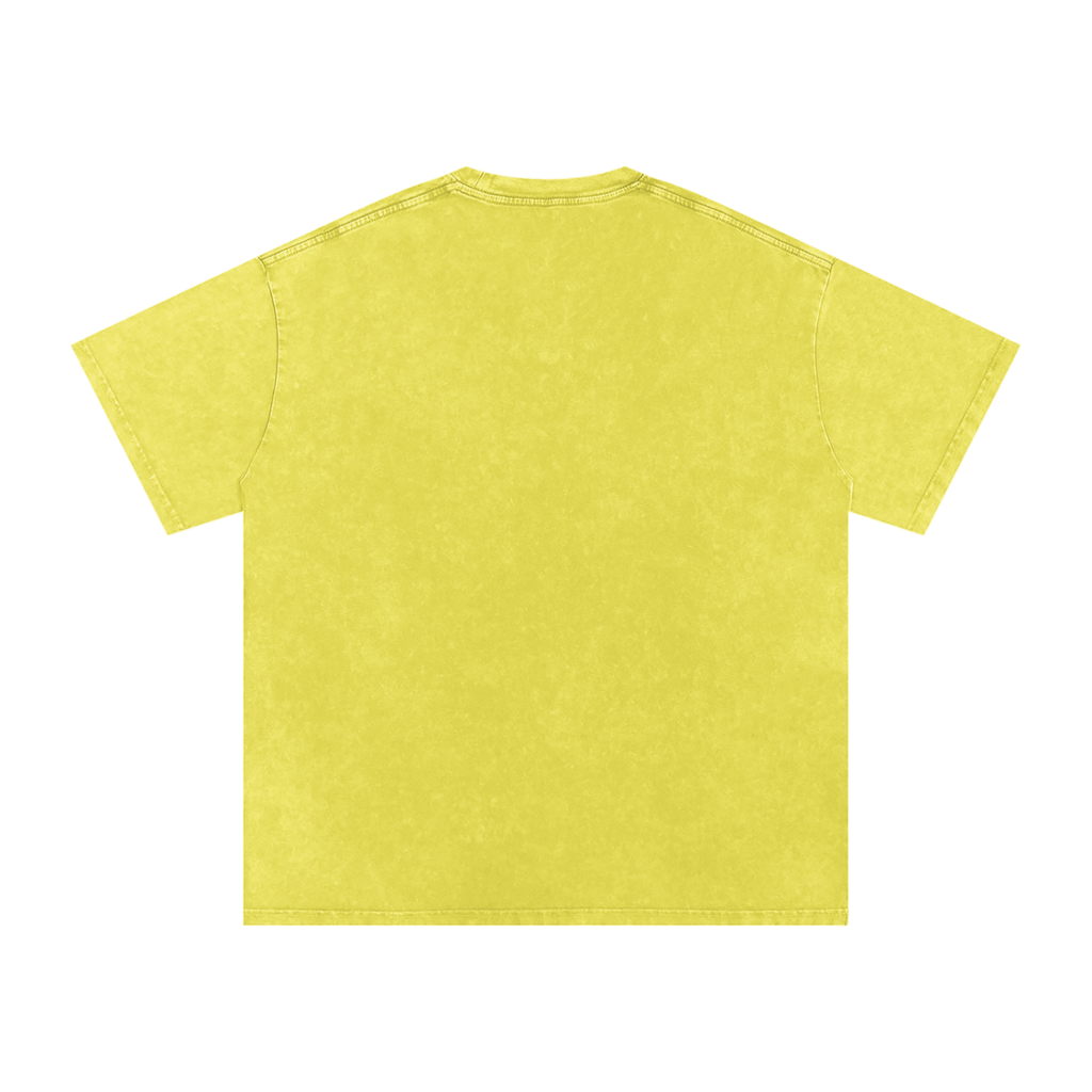 Alpha Crew Snow Washed Oversized Cotton T-Shirt Plain